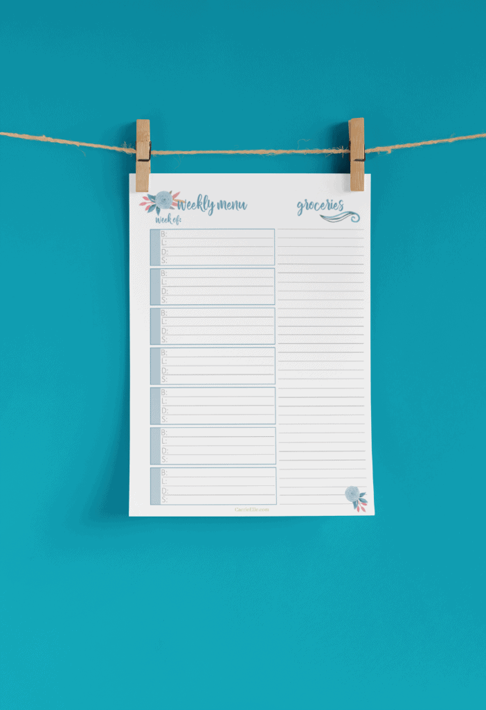 Printable Meal Planning Template for Breakfast, Lunch, and Dinner ...
