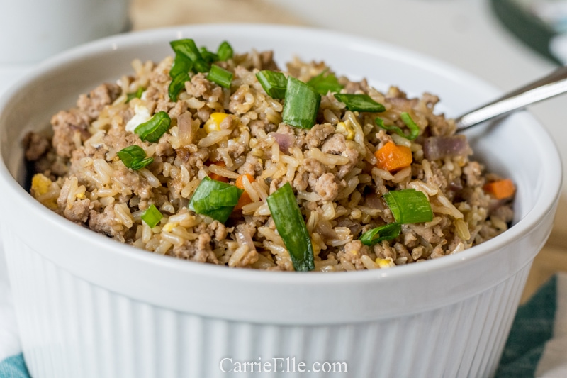 Turkey Fried Rice | 21 Day Fix | Weight Watchers - Carrie Elle