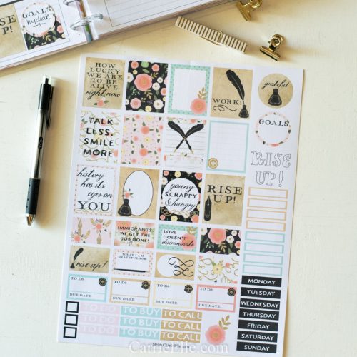 Printable Hamilton Planner Stickers - Carrie Elle