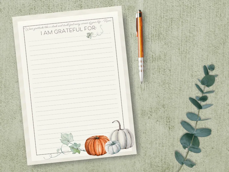 Fall Gratitude Printable