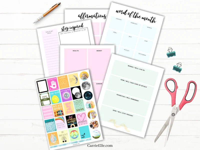 Free Printable Vision Board Kit - Carrie Elle