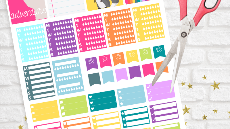 Printable Functional Rainbow Planner Stickers - Carrie Elle
