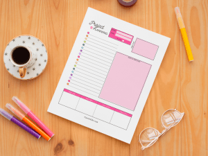Printable Rainbow Project Planner - Carrie Elle
