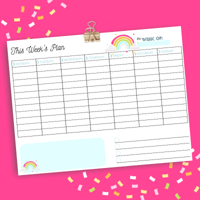 Printable Weekly Planner Page - Carrie Elle