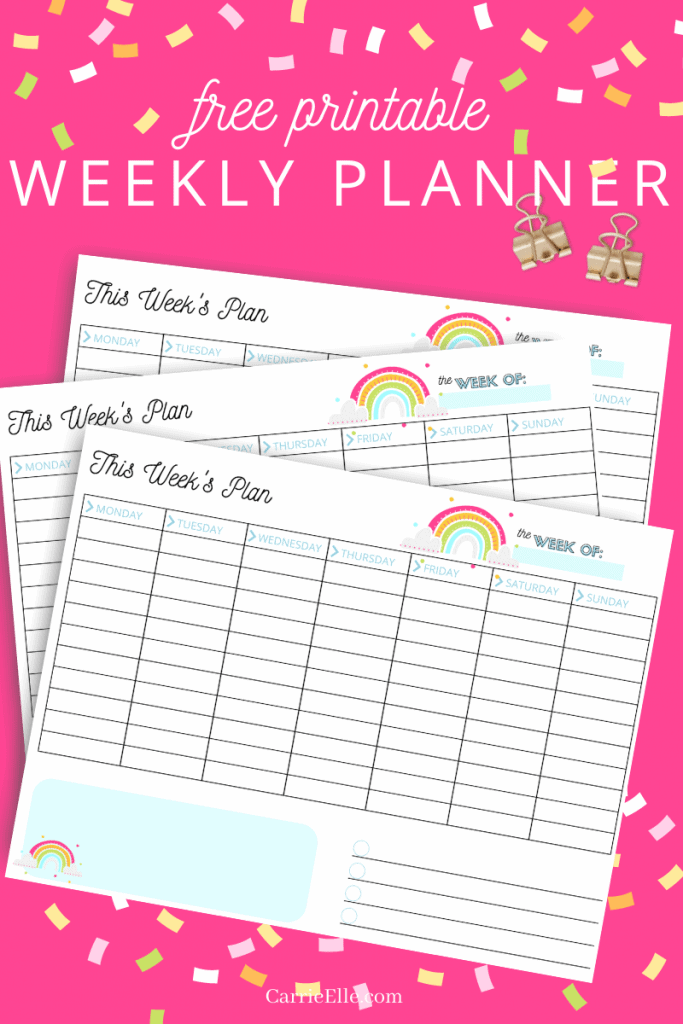 This printable weekly planner page is great for keeping track of all the many things you have going on throughout the week! My free downloadable weekly planning template is perfect for staying organized. 