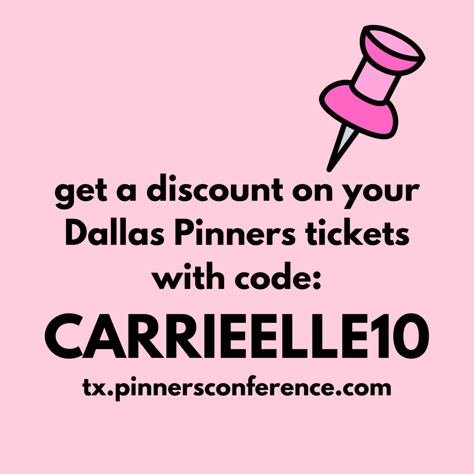 Pinners Promo Code (and Plan Your Trip to Pinners Conference) Carrie Elle