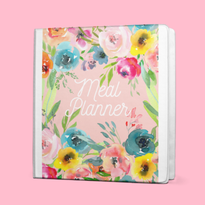Free Printable Spring Meal Planner Binder | Colorful Floral Print