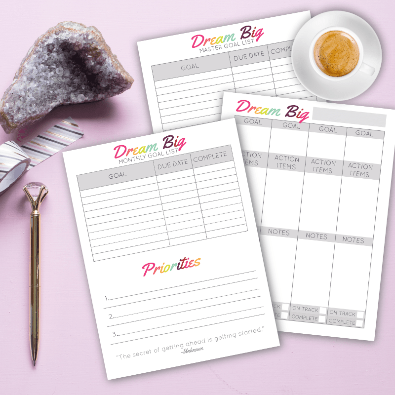 Printable Goal Setting Template