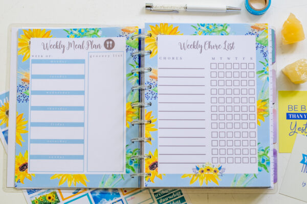Free Printable Inserts for Happy Planner - Sunflower Day Planner ...