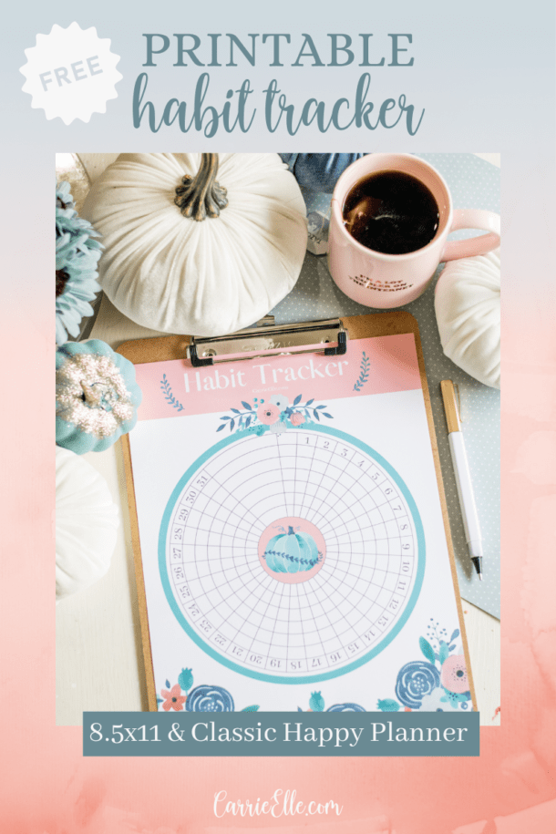 Free Printable Fall Circular Habit Tracker | 8.5x11 | Classic Happy ...