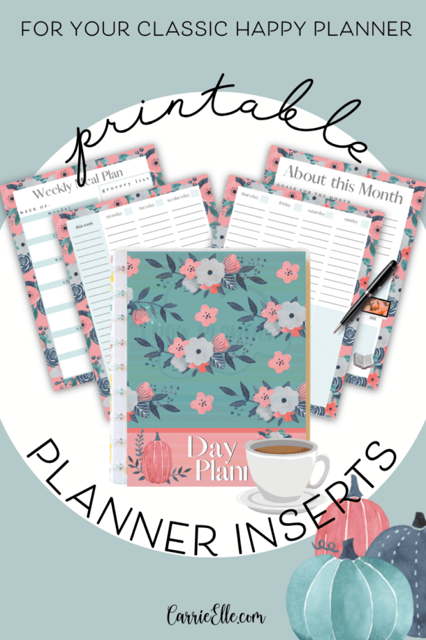 Free Printable Inserts for the Classic Happy Planner - Fall Pumpkins ...