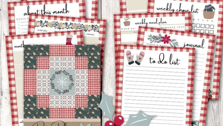 Free Printable Inserts for the Classic Happy Planner – Farmhouse Christmas