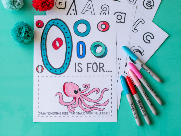 Printable ABC Coloring Pages for Kids - Carrie Elle