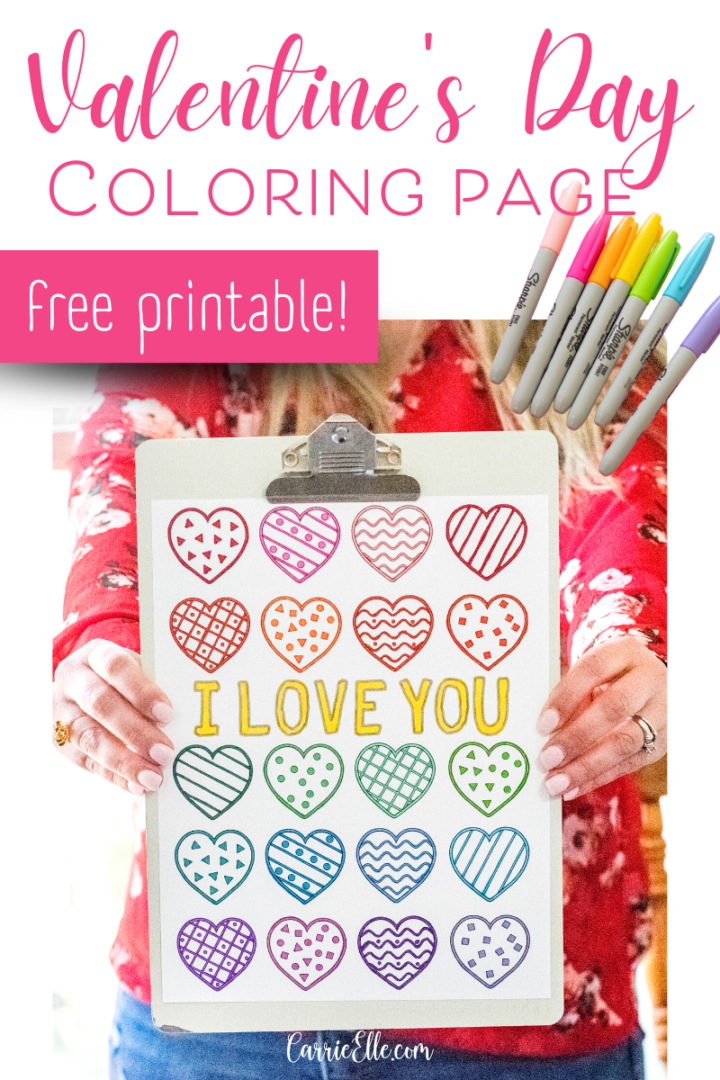 Printable I Love You Coloring Page - Carrie Elle