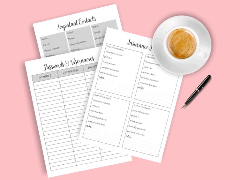 Free Printable Home Binder with 40+ Pages of Home Organization Tools ...