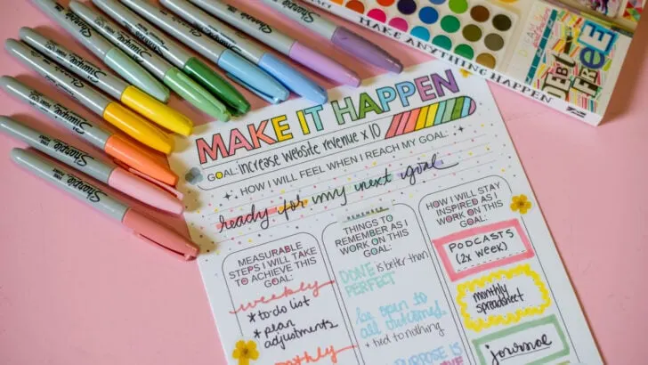 Free Printable Goal Setting Vision Board Template