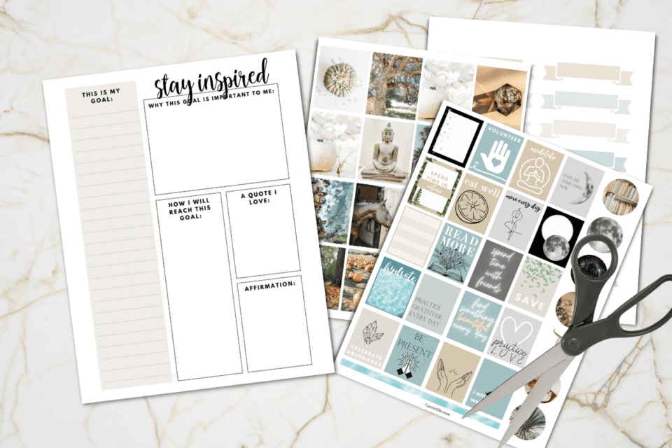 Free Printable Neutral Vision Board Kit - Carrie Elle