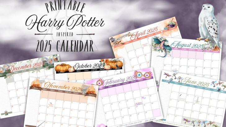 Plan Like a Wizard: 2025 Printable Harry Potter-Inspired Calendar Download