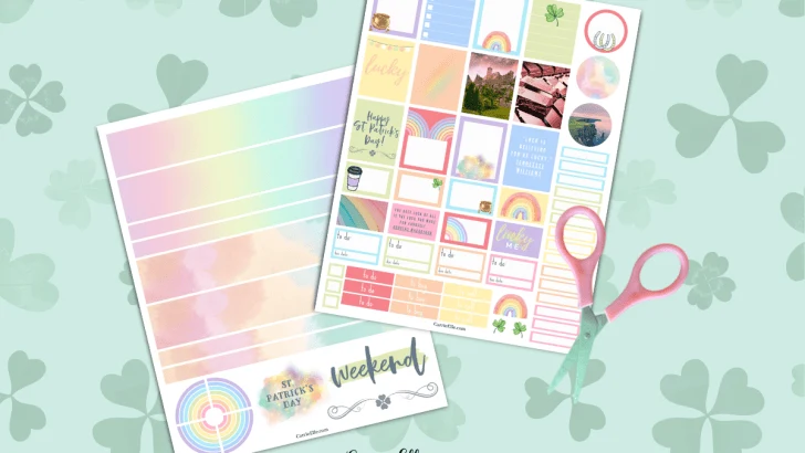 Free Pastel Rainbow St. Patrick’s Day Stickers to Brighten Your Day