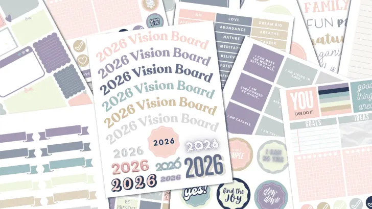 Printable 2026 Vision Board Kit